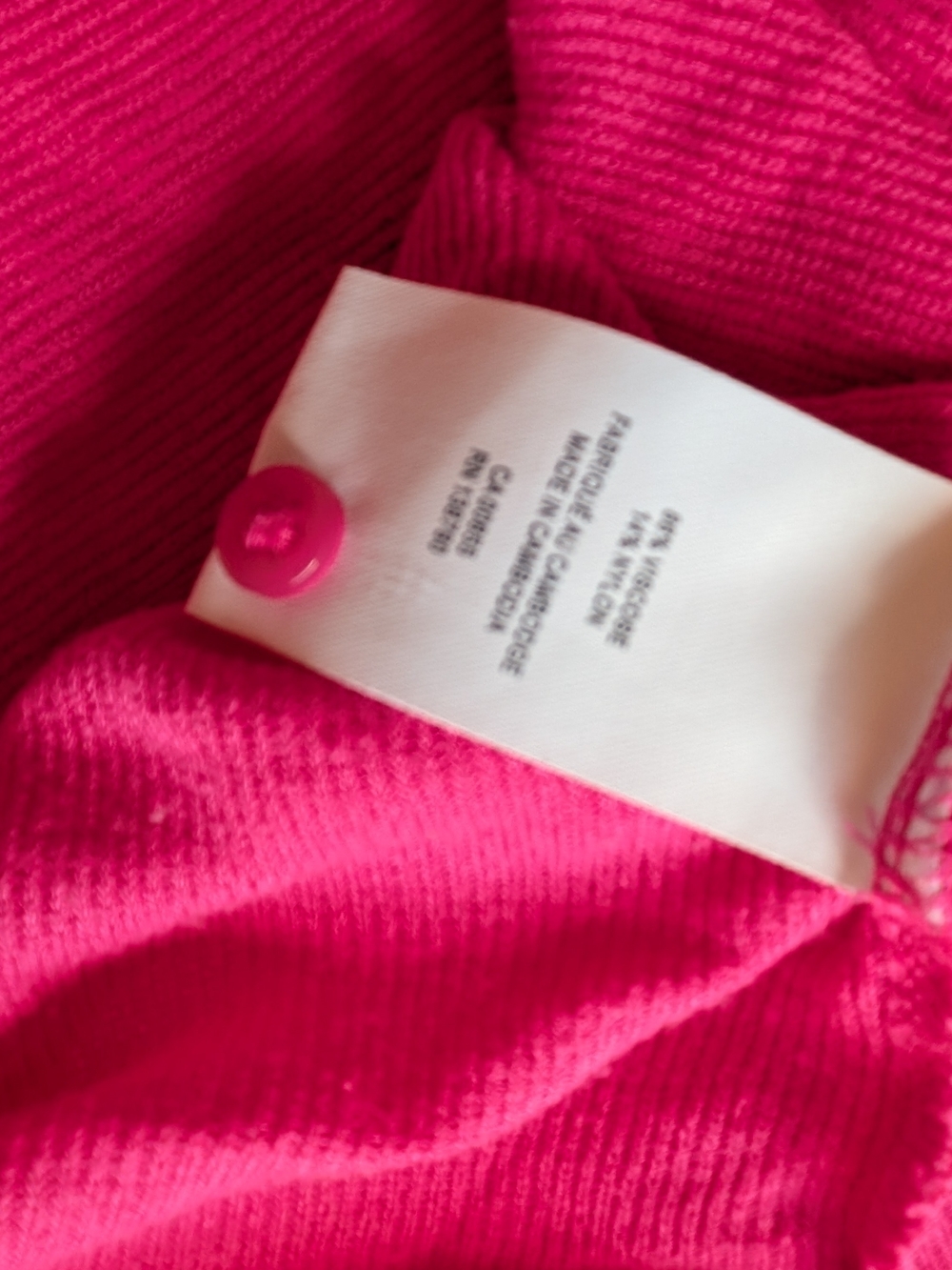 2 for $25 Reitmans Bright Pink Button-Front Knit Tank - Picture 4 of 4